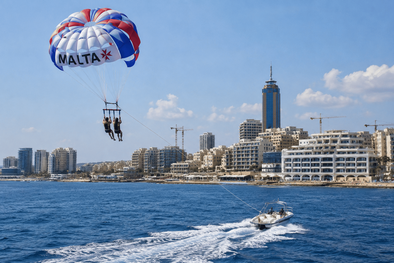 St. Julian’s Parasailing Adventure: Soar Above Malta with Photos & Videos